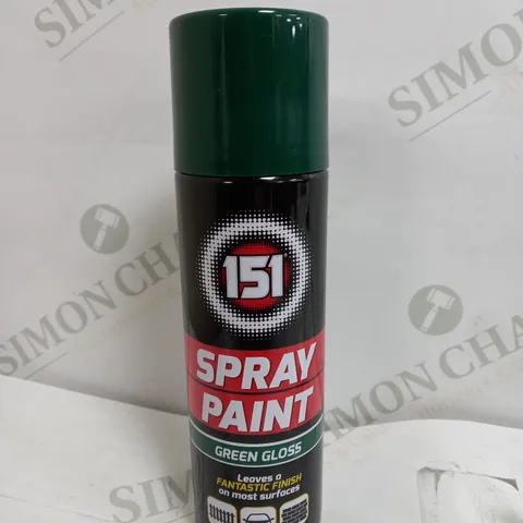 BOX OF 12 X 151 SPRAY PAINT IN GREEN GLOSS
