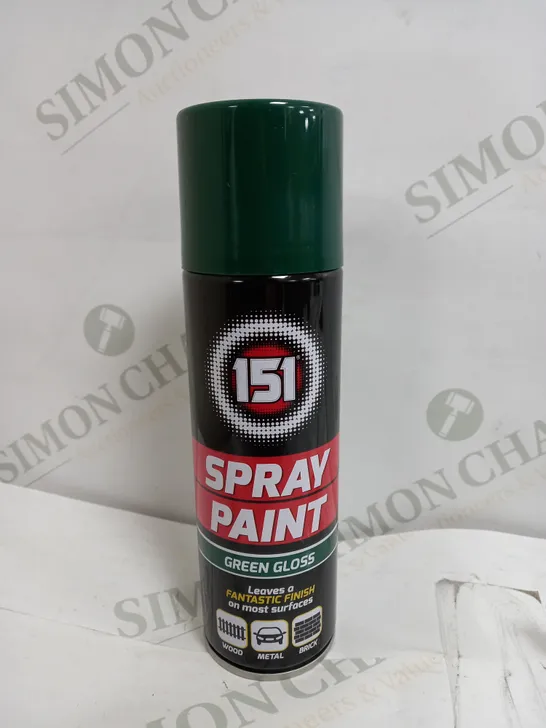 BOX OF 12 X 151 SPRAY PAINT IN GREEN GLOSS