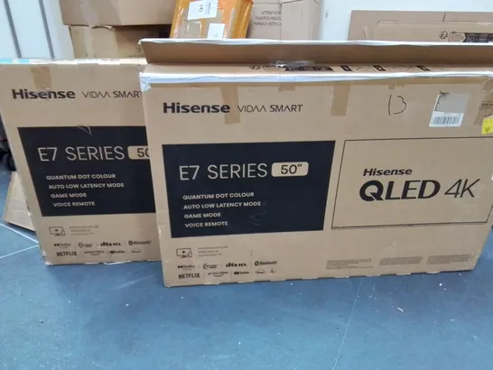 LOT OF 4 ASSORTED DAMAGED TELEVISIONS TO INCLUDE HISENSE AND LG