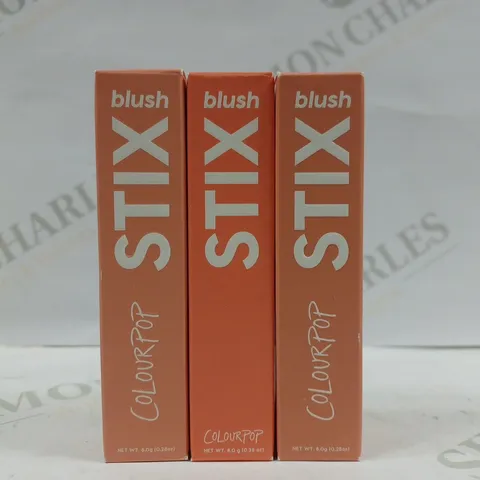 BOX OF 3 ASSORTED COLOURPOP STIX BLUSH TO INCLUDE MINI ME, INVITE ONLY, 25/8