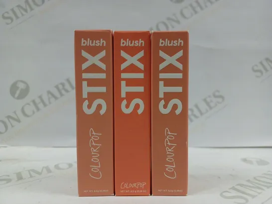 BOX OF 3 ASSORTED COLOURPOP STIX BLUSH TO INCLUDE MINI ME, INVITE ONLY, 25/8