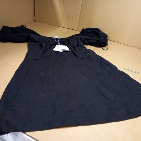 & OTHER STORIES BLACK LINEN STYLE SUMMER DRESS - APPROX SIZE 6 