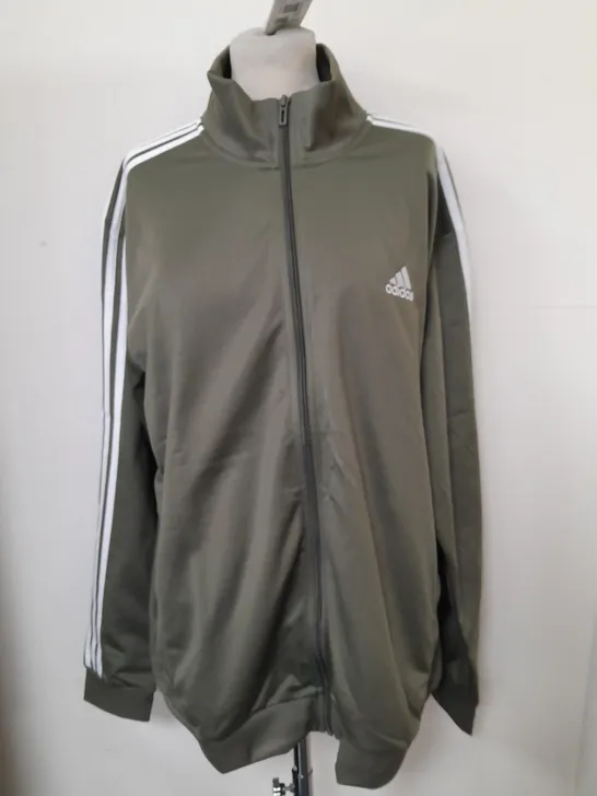 ADIDAS LOGO ZIPPED TRACKSUIT TOP SIZE XL