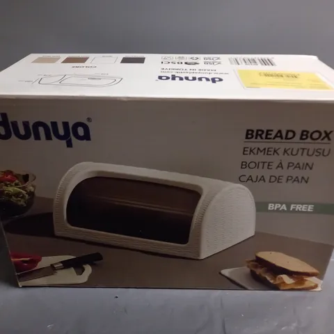 BOXED DUNYA BREAD BOX IN WHITE