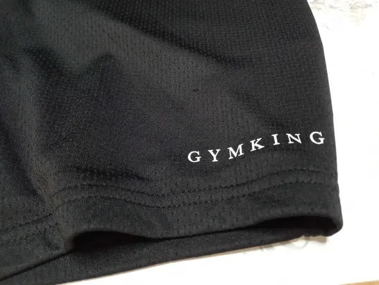 GYMKING BROOKLYN MESH SHORTS IN BLACK - LARGE