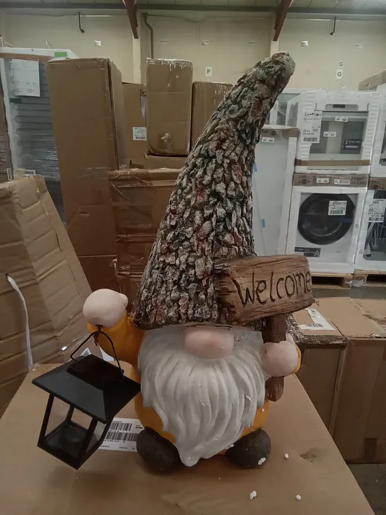 BOXED WELCOME CERAMIC GNOME