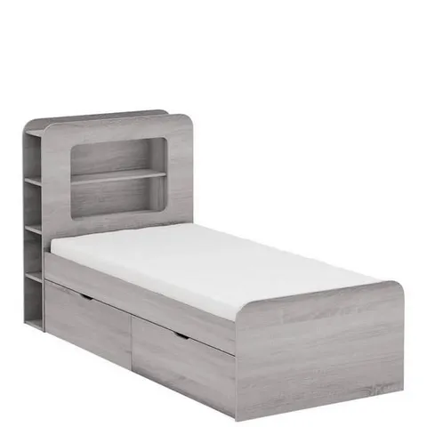 BOXED GRADE 1 ASPEN KIDS STORAGE BED FRAME - GREY OAK (2 OF 2 BOXES)