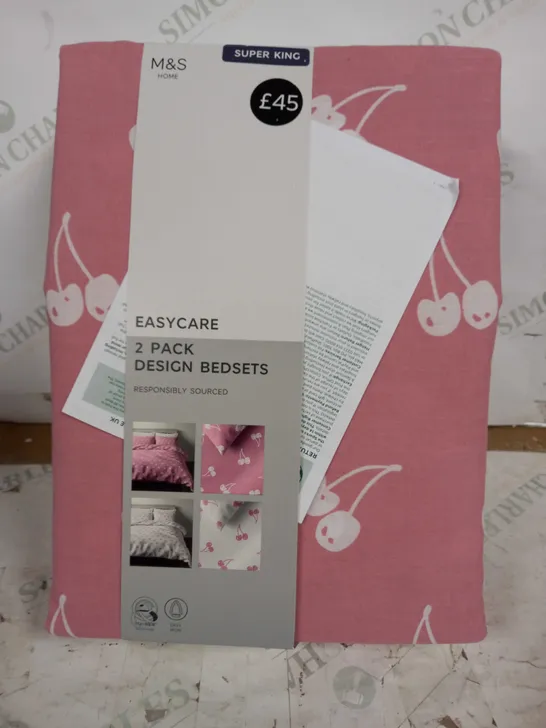 M&S EASYCARE 2 PACK DESIGN BEDSETS