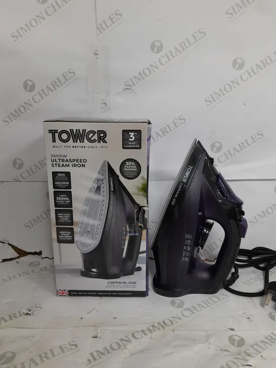 BOXED TOWER 2600W ULTRASPEED STREAM IRON