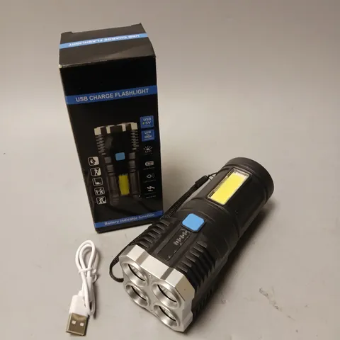 BOXED UNBRANDED RECHARGEABLE LED FLASHLIGHT 