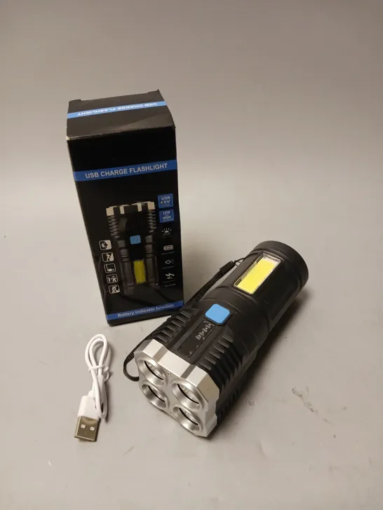 BOXED UNBRANDED RECHARGEABLE LED FLASHLIGHT 