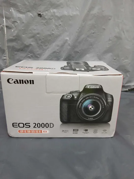 BOXED CANON EOS 2000D SLR BLACK CAMERA  RRP £589.99