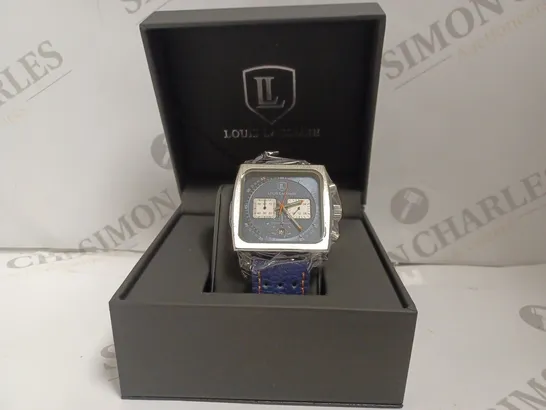 BOXED LOUIS LACOMBE LUXURY MENS WATCH - 3ATM WATER RESISTANT - STAINLESS STEEL 