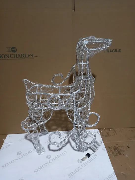 OUTDOOR SPUN ACRYLIC STANDING REINDEER  RRP £59.99