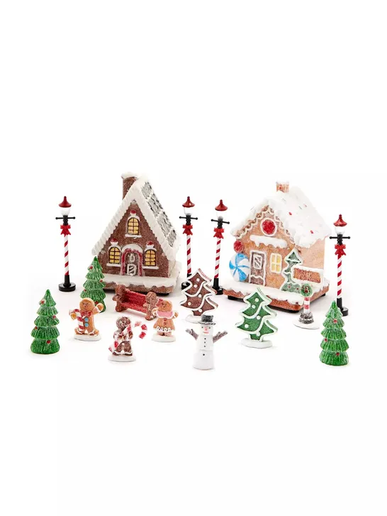 BOXED 17 PIECE CHRISTMAS CANDY SCENE DECORATION  RRP £35