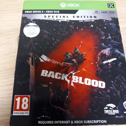 XBOX ONE BACK 4 BLOOD SPECIAL EDITION