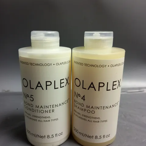 SET OF 2 OLAPLEX TO INCLUDE NO.4 BOND MAINTENANCE SHAMPOO (250ML) AND NO.5 BOND MAINTENANCE CONDITIONER (250ML)