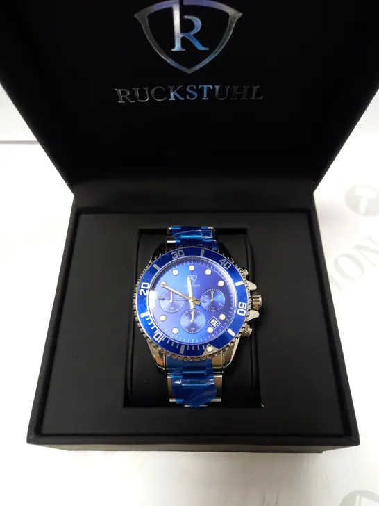 RUCKSTUHL TRIPLE DIAL BRACELET STRAP WRISTWATCH