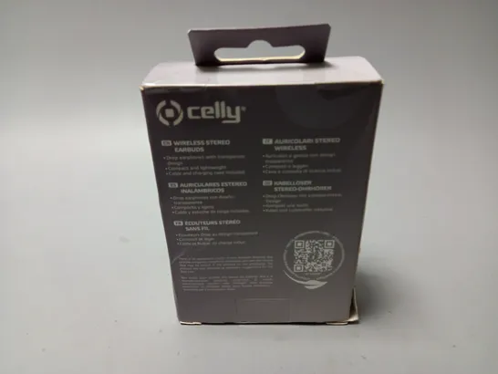 BOXED AND SEALED CELLY WIRELESS STEREO EARBUDS