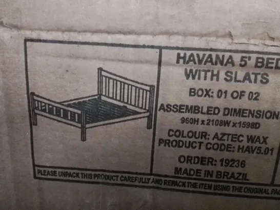 HAVANA 5FT BED (1 BOX + HEADBOARD & FOOTBOARD)