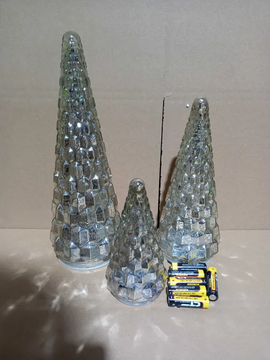 ALISON CORK SET OF MERCURY GLASS TREES