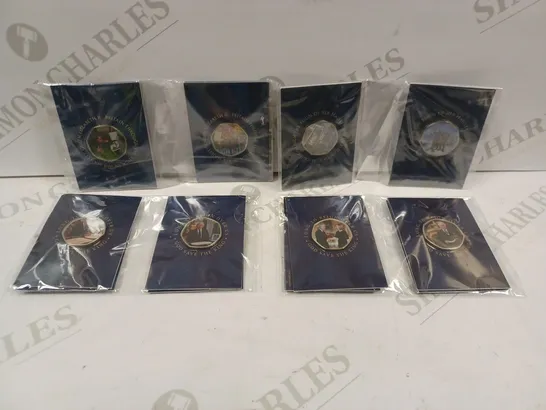 BOX TO CONTAIN APPROX. 26 X ASSORTED COMMEMORATIVE COLLECTORS COINS/MEDALS. DESIGNS VARY 