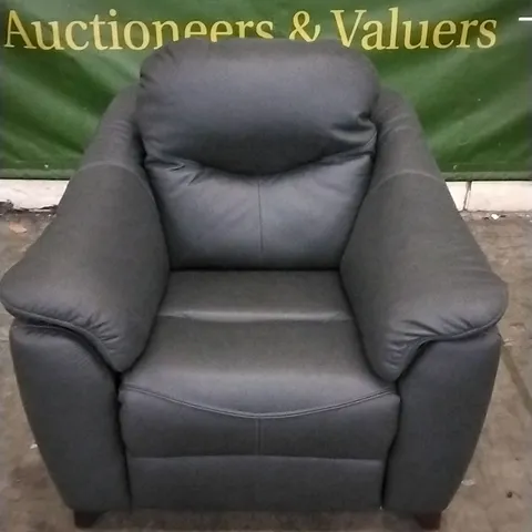 QUALITY BRITISH DESIGNED & MANUFACTURED G PLAN JACKSON POWER RECLINER ARMCHAIR CAMBRIDGE PETROL BLUE LEATHER