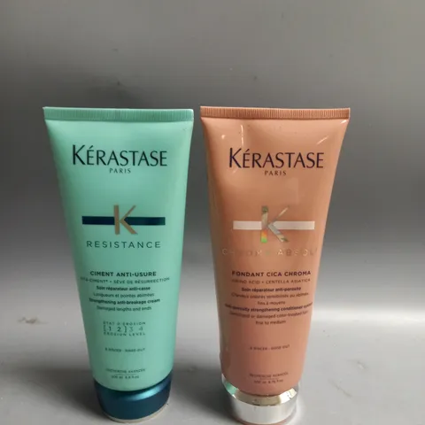 LOT OF 2 KERASTASE RESISTANCE ANTIBREAKAGE CREAM 200ML AND STRENGHTENING CONDITIONER 200ML