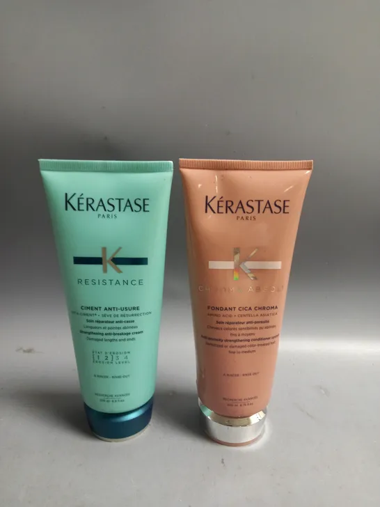 LOT OF 2 KERASTASE RESISTANCE ANTIBREAKAGE CREAM 200ML AND STRENGHTENING CONDITIONER 200ML