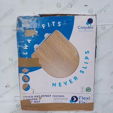 CROYDEX NEVER SLIPS WOODEN TOILET SEAT 