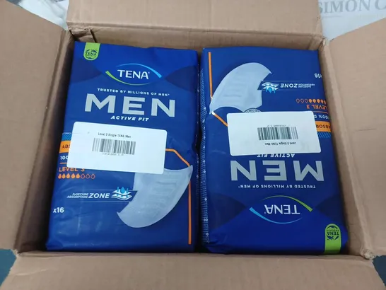 6 PACKS OF TENA MEN LEVEL 3 ABSORBENT PROTECTORS (16 PER PACK)