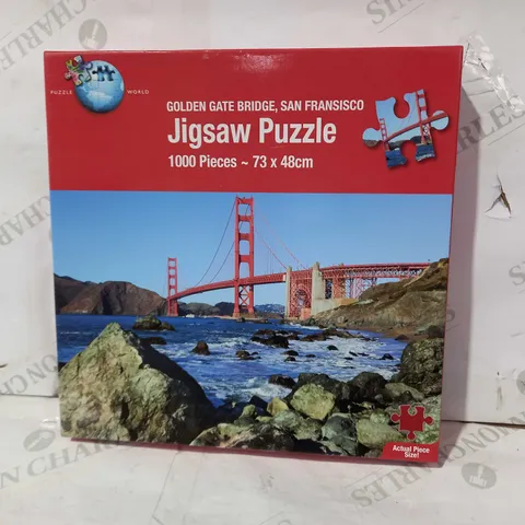 PUZZLE WORLD 1000 PIECE GOLDEN GATE BRIDGE, SAN FRANSISCO JIGSAW PUZZLE