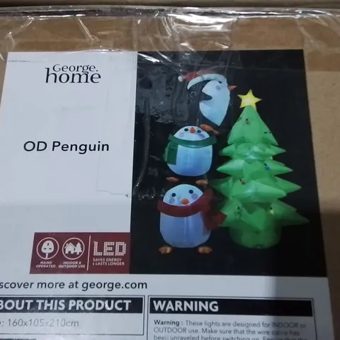 BOXED BRAND NEW OD INFLATABLE PENGUIN - 160X105X210CM