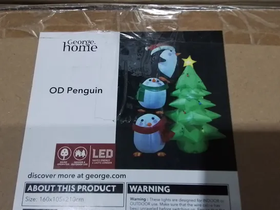 BOXED BRAND NEW OD INFLATABLE PENGUIN - 160X105X210CM