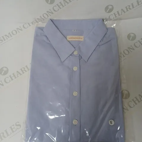 SEALED SET OF 5 BRAND NEW CORPORATIVE STYLE BLUE WOMENS SHIRT- SMALL