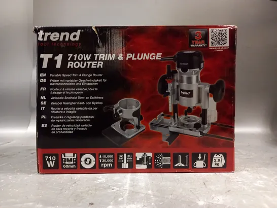 BOXED TREND T1 710W TRIM & PLUNGE ROUTER