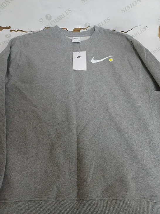 NIKE LIGHT GREY SWEATSHIRT - LARGE