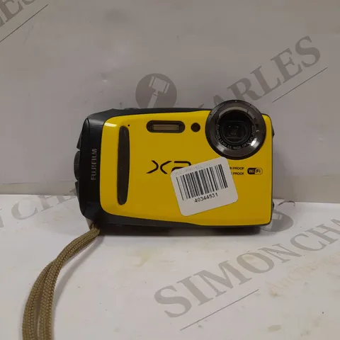 FUJI FILM XP WATERPROOF CAMERA IN YELLOW & BLACK