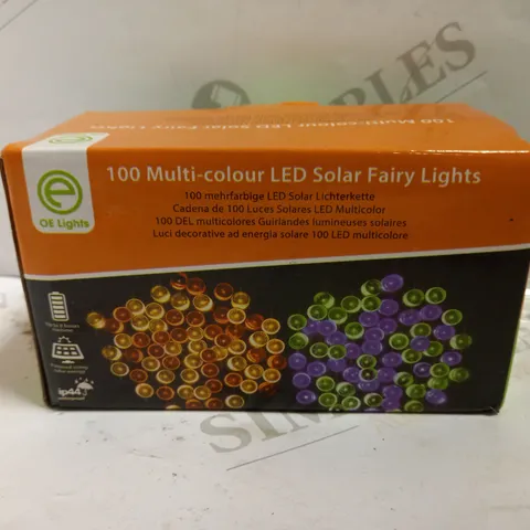 BOXED 100 MULTI-COLOUR LED SOLAR FAIRY LIGHTS