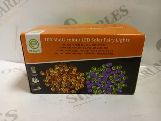 BOXED 100 MULTI-COLOUR LED SOLAR FAIRY LIGHTS