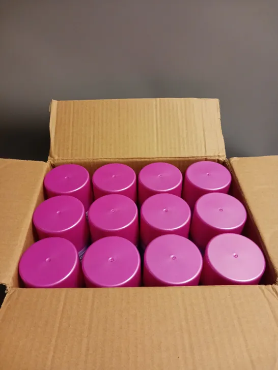 LOT OF 12 PAINT FACTORY SHIMMER PEARLIZED SPRAY PAINT PINK 400ML PER CAN