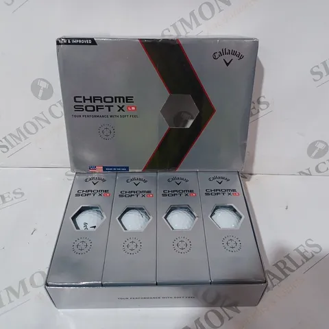 BOXED CALLAWAY CHROME SOFT X LS TOUR PERFORMANCE GOLF BALLS