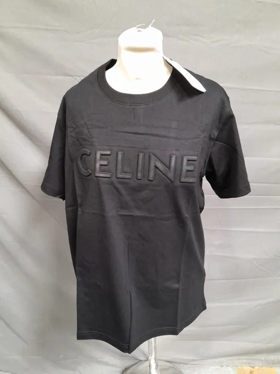 CELINE BLACK OVERSIZED T-SHIRT - MEDIUM