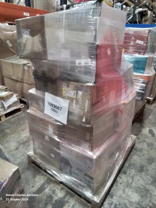 PALLET OF APPROXIMATELY 22 UNPROCESSED RAW RETURN HOUSEHOLD AND ELECTRICAL GOODS TO INCLUDE;