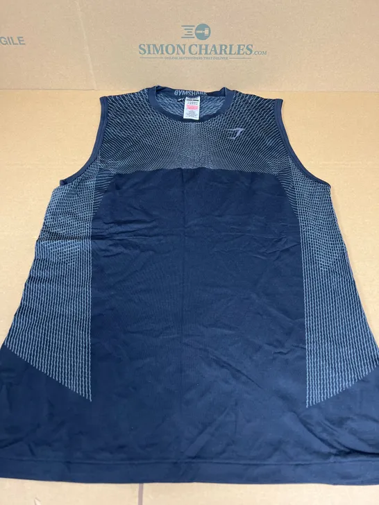 GYMSHARK TRAINING VEST IN BLACK SIZE MEDIUM