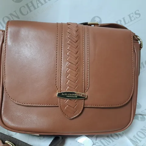 PAUL COSTELLOE PRESSAGE BROWN HAND BAG 