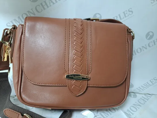 PAUL COSTELLOE PRESSAGE BROWN HAND BAG 