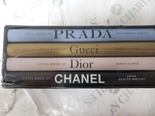 SEALED LITTLE GUIDES TO STYLE A HISTORICAL REVIEW OF FOUR FASHION ICONS; PRADA, GUCCI, DIOR AND CHANEL