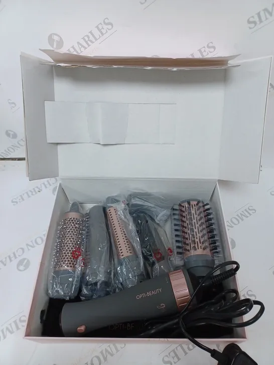 BOXED OPTI-BEAUTY HOT AIR MULTI-STYLER WITH ACCESSORIES 