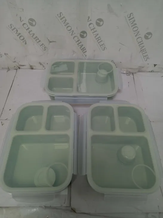 LOCK & LOCK SET OF 3 BENTO LUNCH BOXES